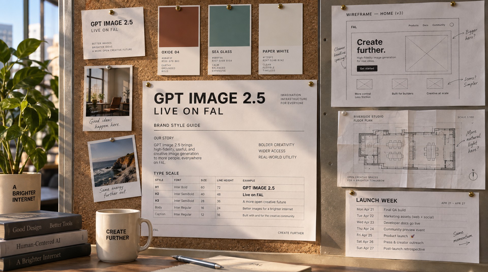 Collage of GPT Image 2.5 sample outputs on fal.ai